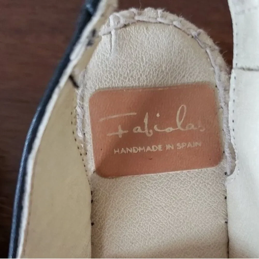 Fabiolas Black Leather Women's Wedge Size: 36